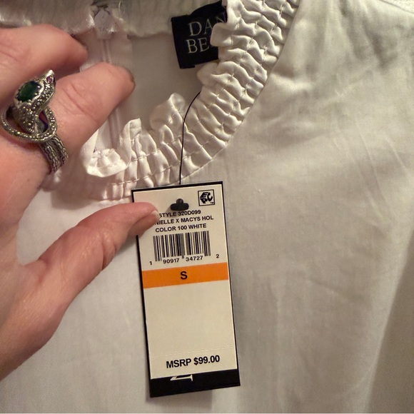 Danielle Bernstein White Boho Prairie Dress Sleeve Maxi Cottagecore Romantic - Picture 7 of 15